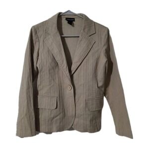 Molly & Maxx Khaki Tan Blazer Jacket, Medium